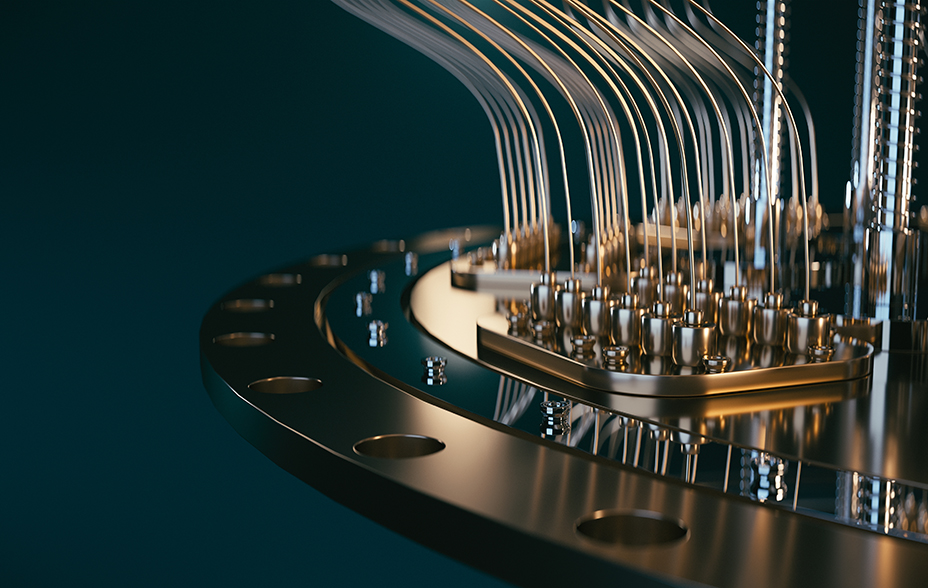 Close up of quantum computer